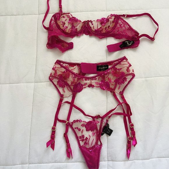 Hot Pink Honey Birdette 3-piece set. - Picture 2 of 2